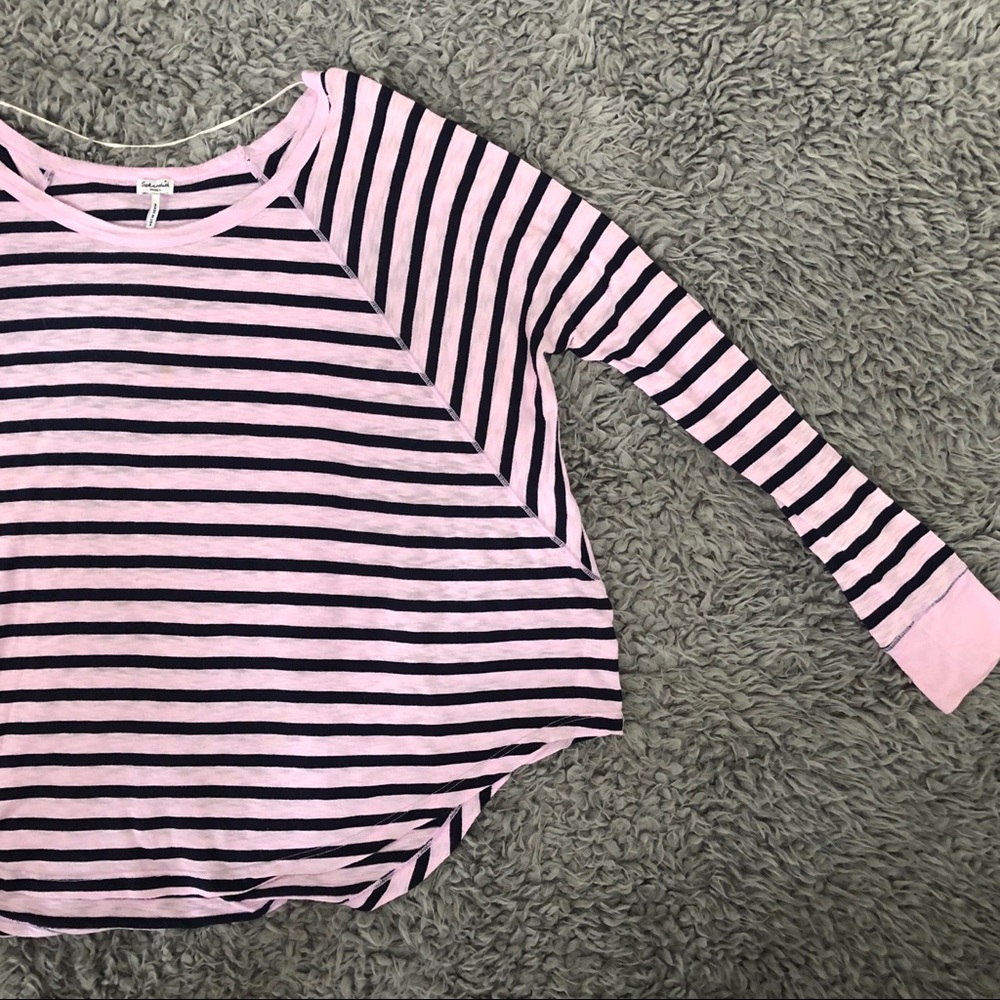 Splendid Striped Long Sleeve Easy Crew - Picture 5 of 5